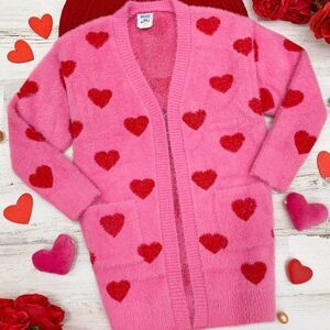 MIA BELLE BABY BOUTIQUE I Love You Lots Oversized Heart Cardigan SMALL